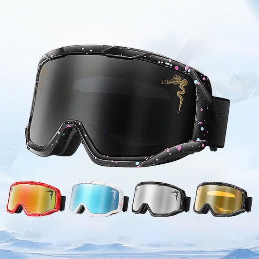Spykay™ SG61043 Unisex Snake Printed Anti-Fog Color Ski Goggles for Outdoor Activities