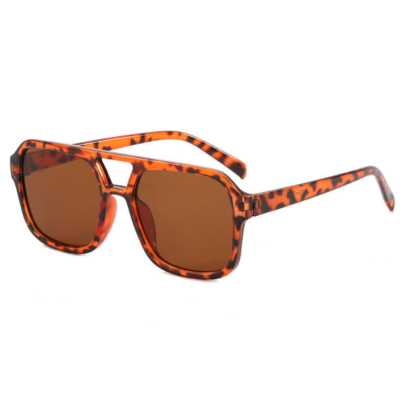 Spykay™ SG60718 Double Bridges Square Frames Retro-Vintage Sunglasses