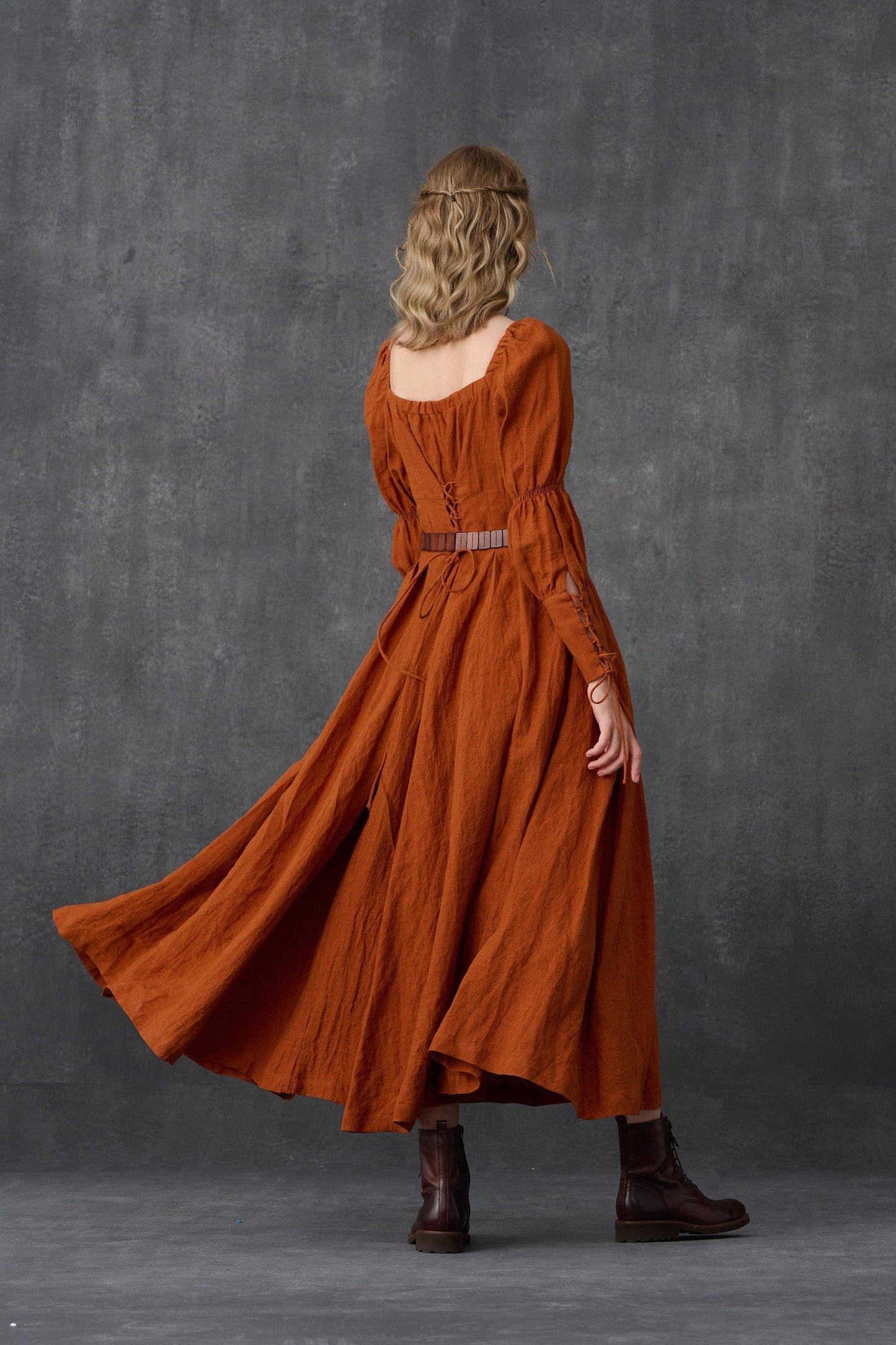 Square - Neck Long Dress