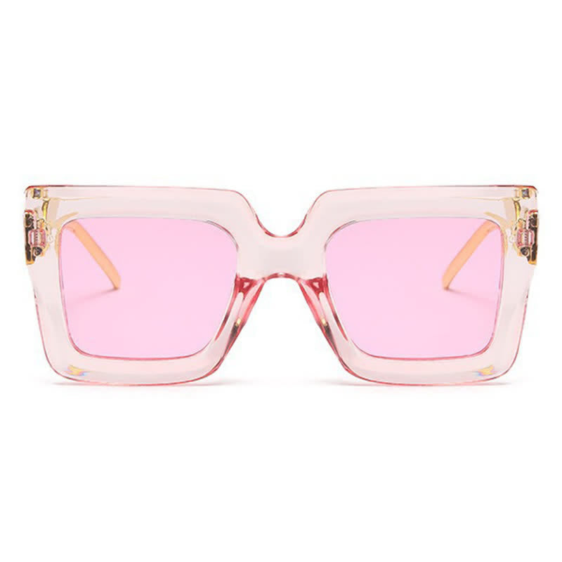 Spykay™ SG60931 Square Oversized Frame Chain Temples Hipster Sunglasses
