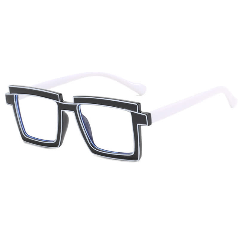 Spykay™ EG26813 Fluorescent Colorblock Square Frame Anti-blue Light Glasses