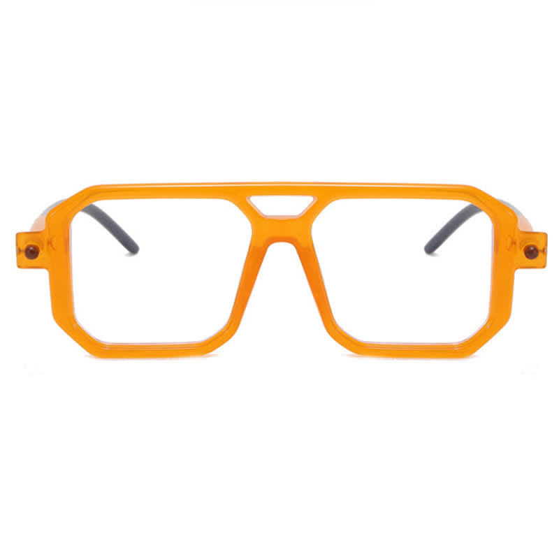 Spykay™ EG26767 Double Bridges Square Frame Glasses