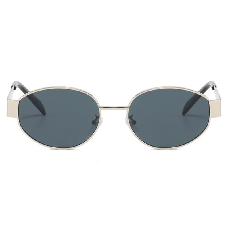 Spykay™ SG60707 Oval Frames Metal Temples Retro-Vinatge Sunglasses