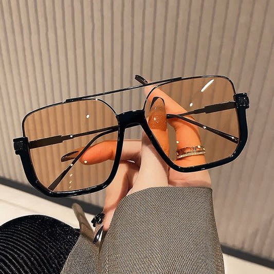 Spykay™ SG60691 Unisex Double Bridges Square Frame Semi-Rimless Sunglasses