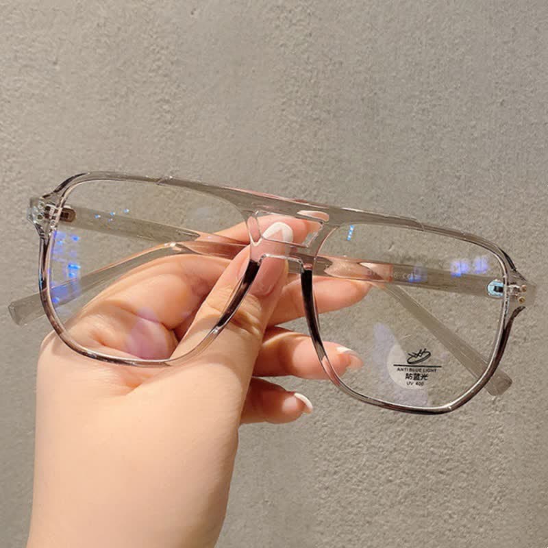 Spykay™ EG26676 Double Bridges Square Frames Anti-blue Light Eyeglasses