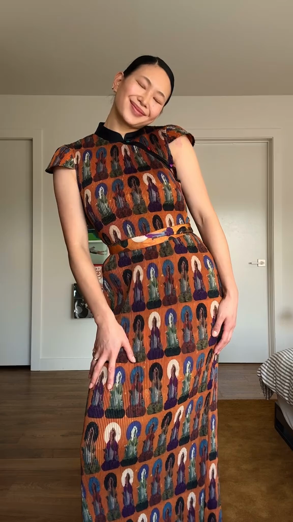 Printed Qipao Dress