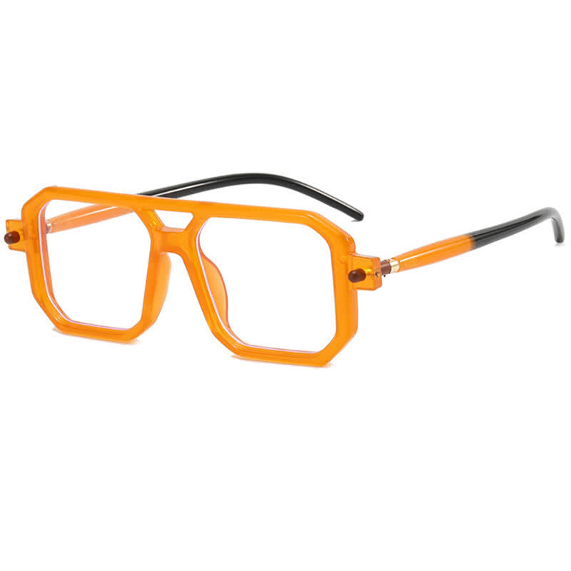 Spykay™ EG26767 Double Bridges Square Frame Glasses
