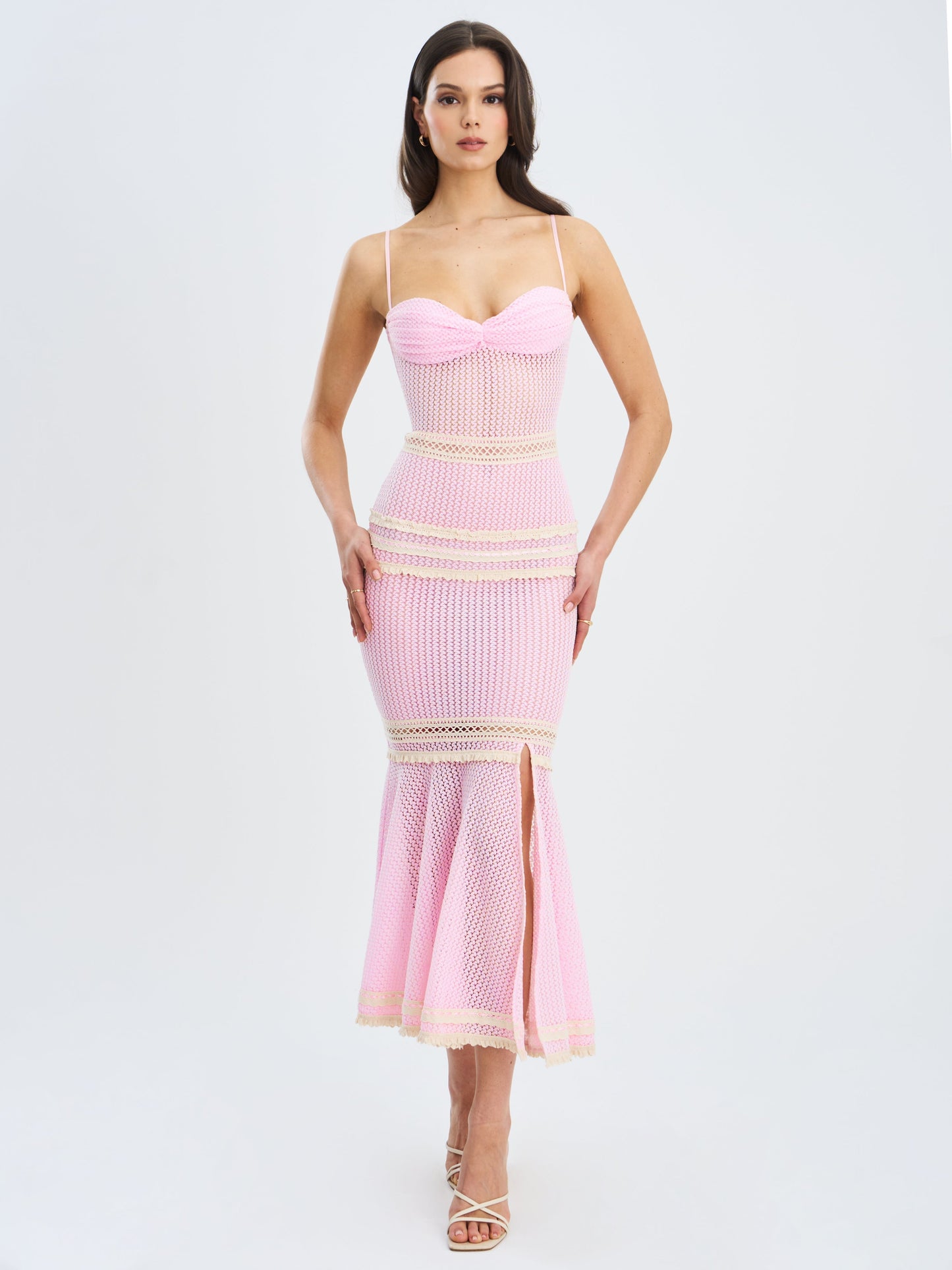 Pink Crochet Mermaid - Style Dress