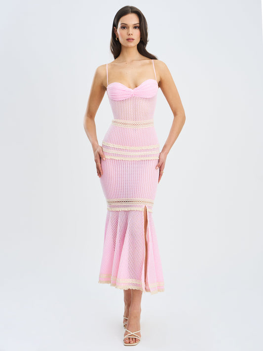 Pink Crochet Mermaid - Style Dress