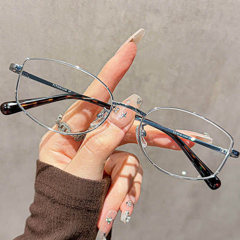 Spykay™ EG26806 Lightweight Vintage Oval Titanium Frame Anti-blue Light Glasses