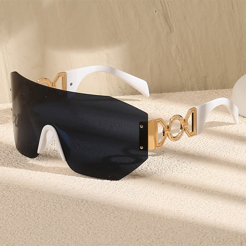 Spykay™ SG60863 One-piece Rimless Oversized Tined Sunglasses