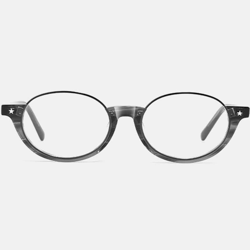 Spykay™ EG26712 Semi-Rimless Oval Star Pattern Frame Anti-blue Light Glasses