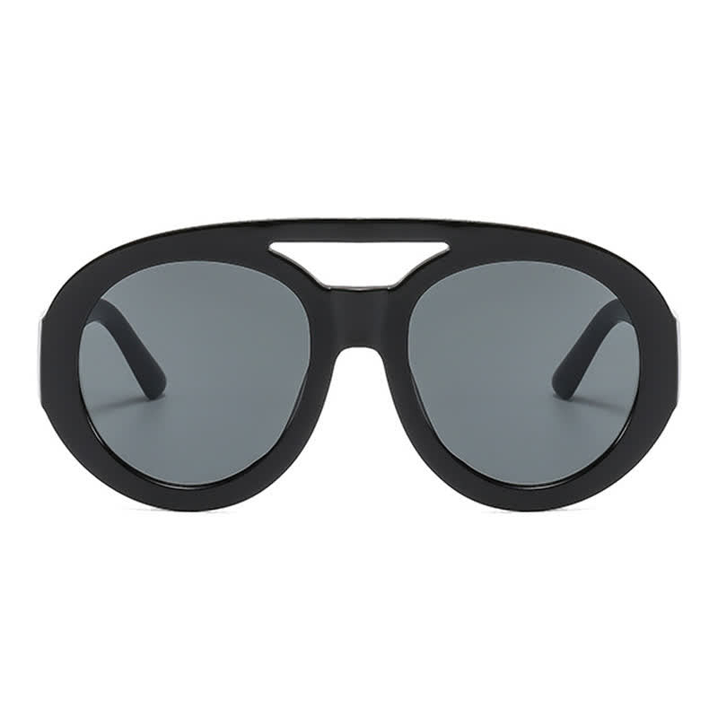 Spykay™ SG60741 Round Frame Double Bridges Oversized Aviator Sunglasses