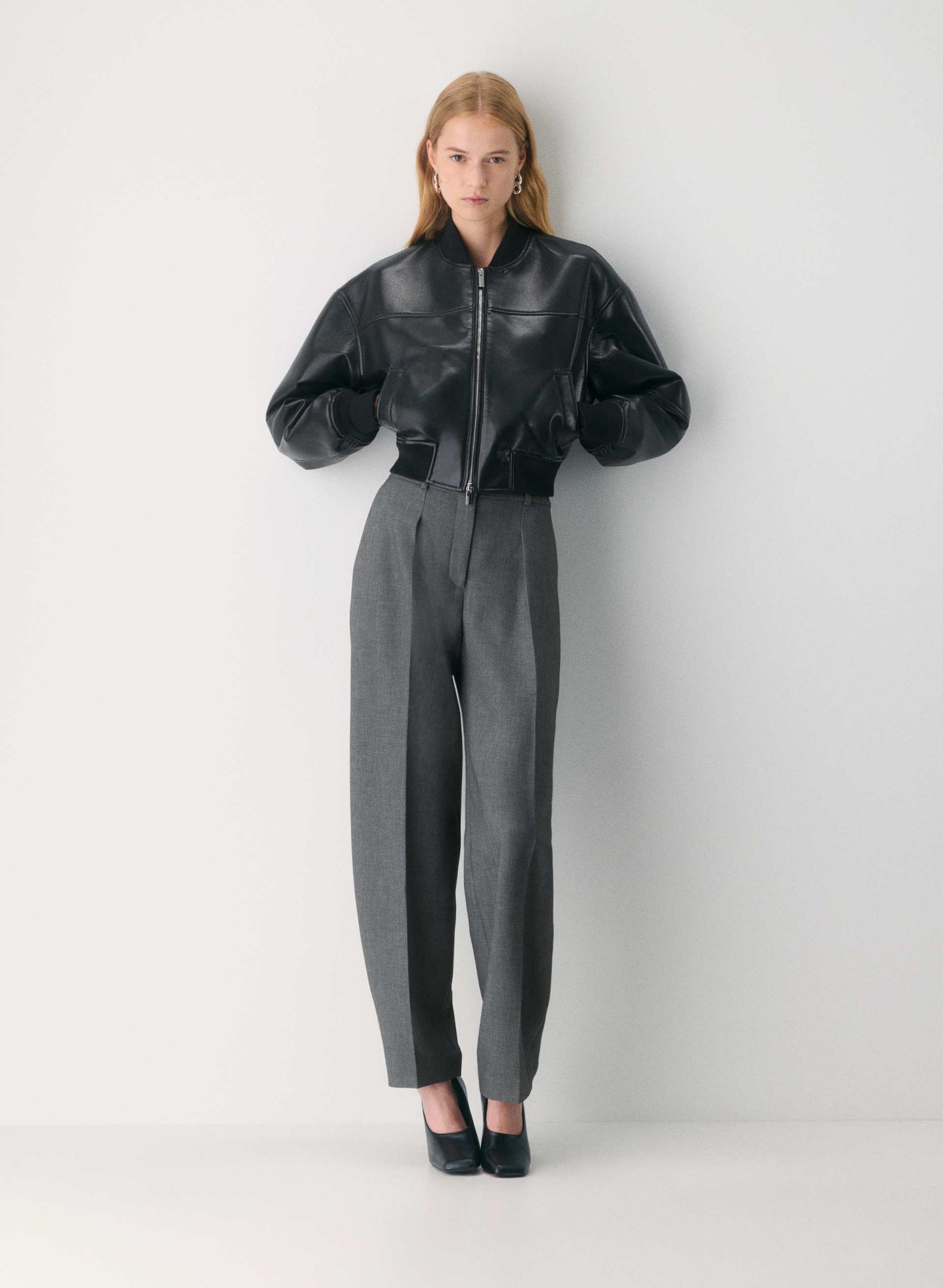 Leather Bomber Jacket