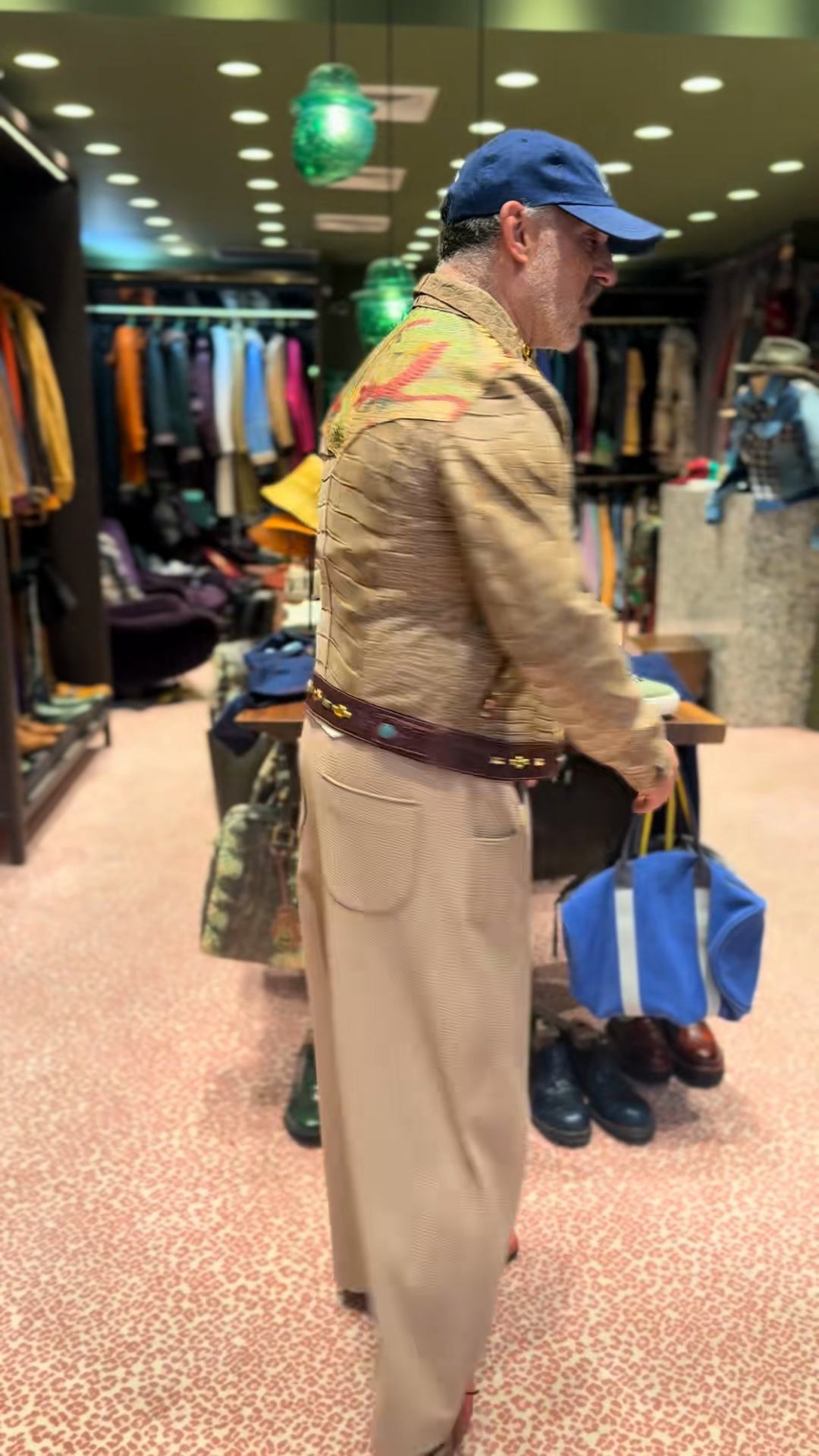 Embroidered Tan Denim Jacket