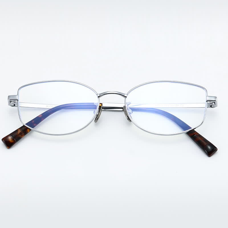 Spykay™ EG26806 Lightweight Vintage Oval Titanium Frame Anti-blue Light Glasses