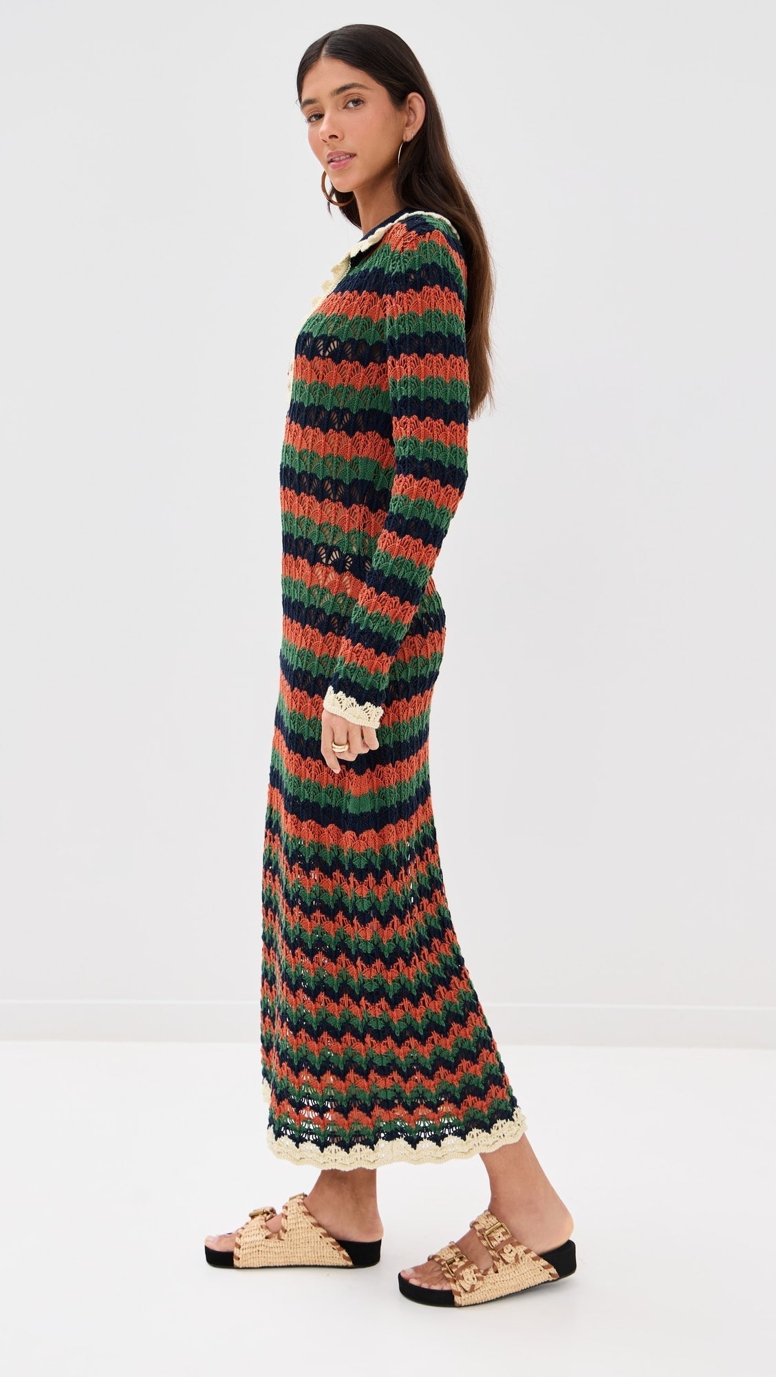 Striped Knit Maxi Dress