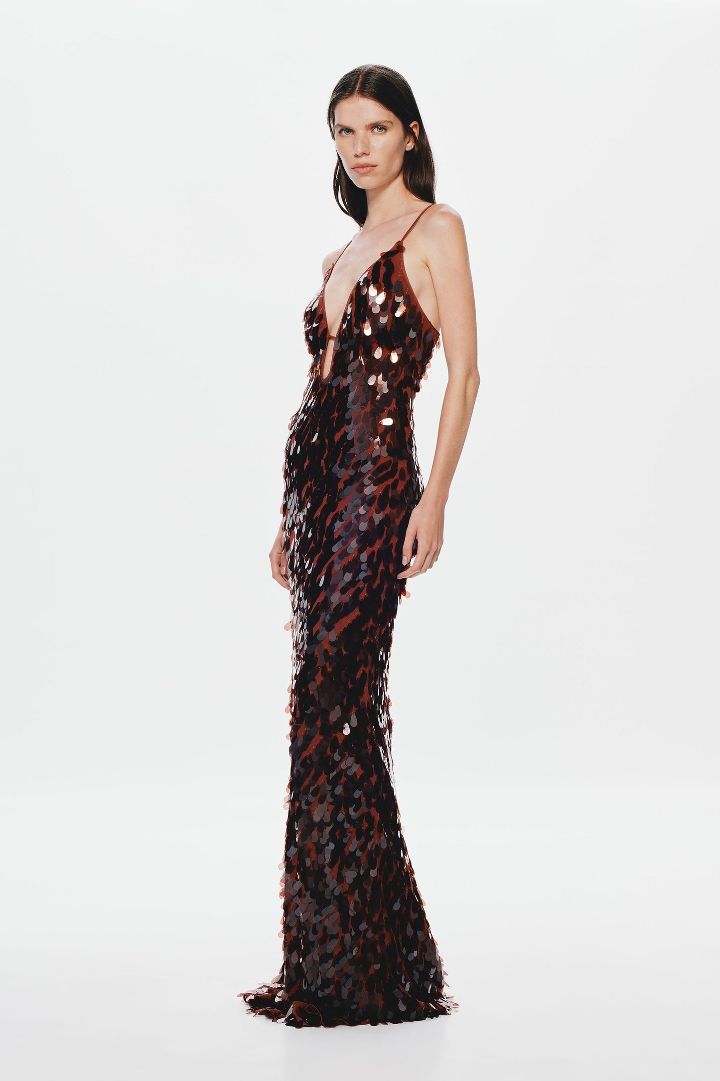 Sequin Cut - Out Maxi Dress