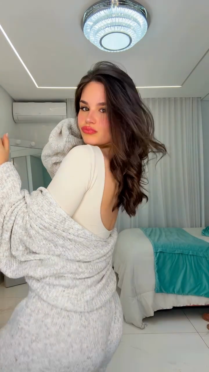 Light Grey Cozy Knit Loungewear Set