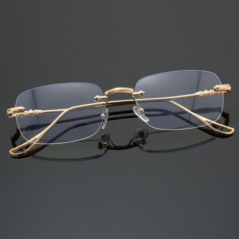 Spykay™ EG26748 Unisex Rimless Metal Frame Simple Anti-blue Light Glasses