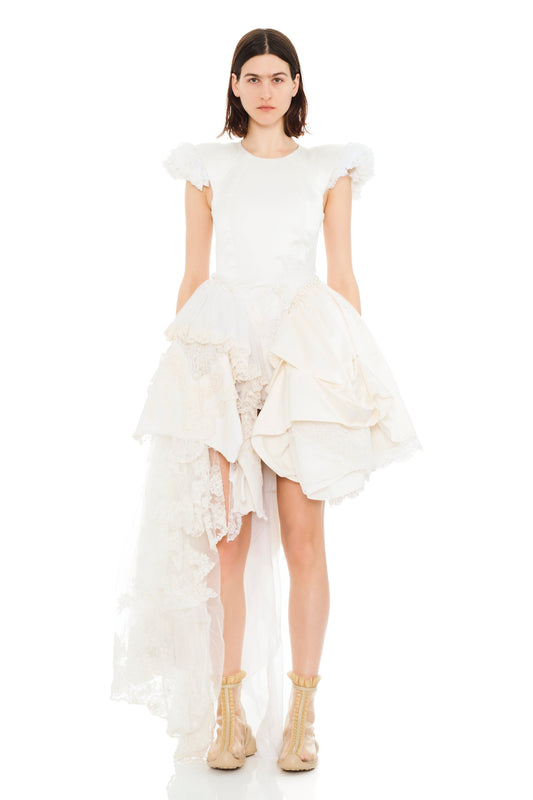 AVA BONED CORSET UPCYCLE WEDDING DRESS GOWN