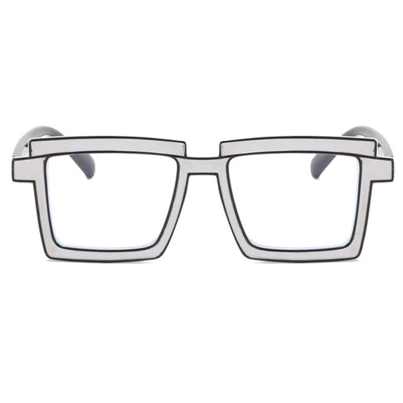 Spykay™ EG26813 Fluorescent Colorblock Square Frame Anti-blue Light Glasses