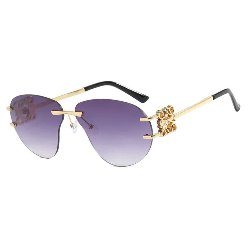 Spykay™ SG60909 Fashion Y2K Rimless Hollow-out Aviator Sunglasses