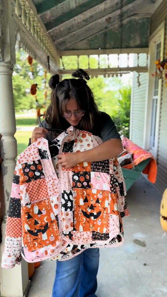 Halloween - Themed Patchwork Jacket