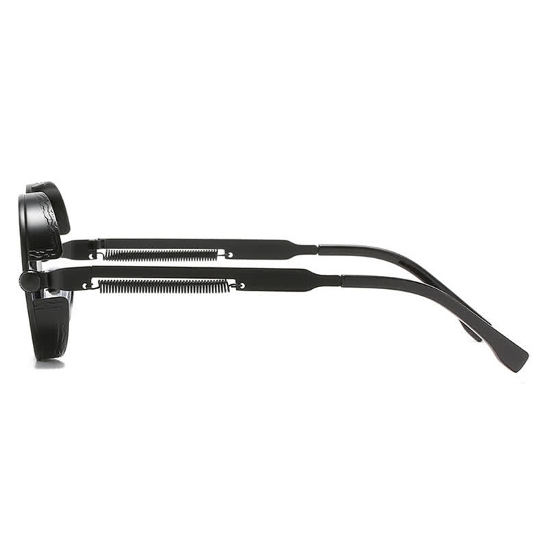 Spykay™ SG60945 Retro Punk Round Frame Spring Temples Sunglasses