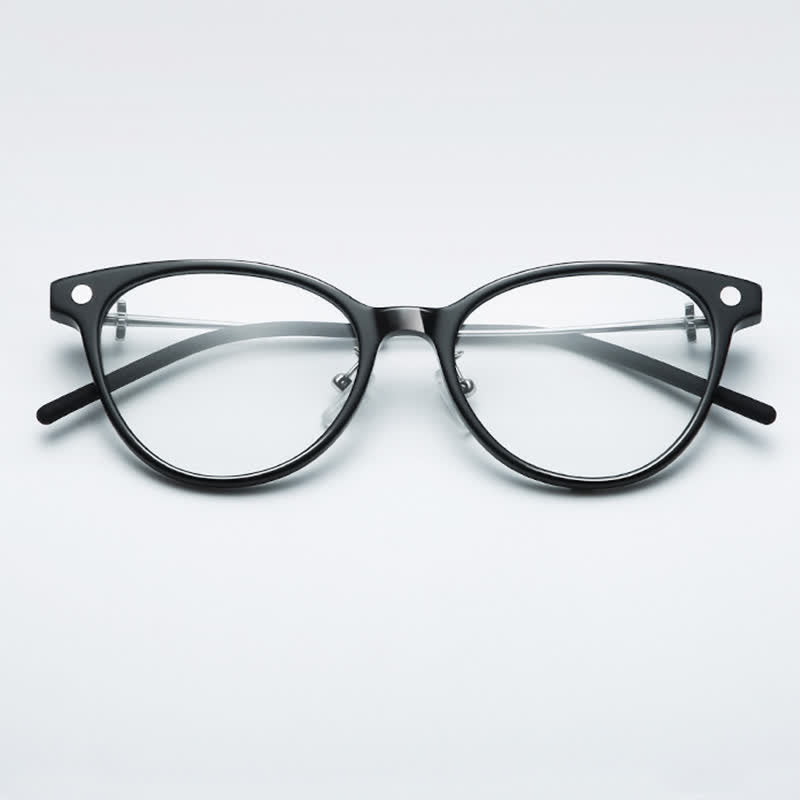 Spykay™ EG26729 Butterfly Titanium Frame Flower Temples Anti-blue Light Glasses