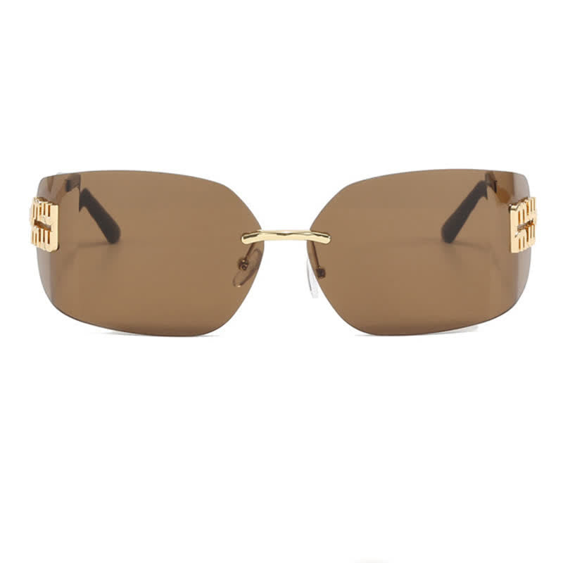 Spykay™ SG60676 Y2K Rectangle Frame Rimless Sunglasses