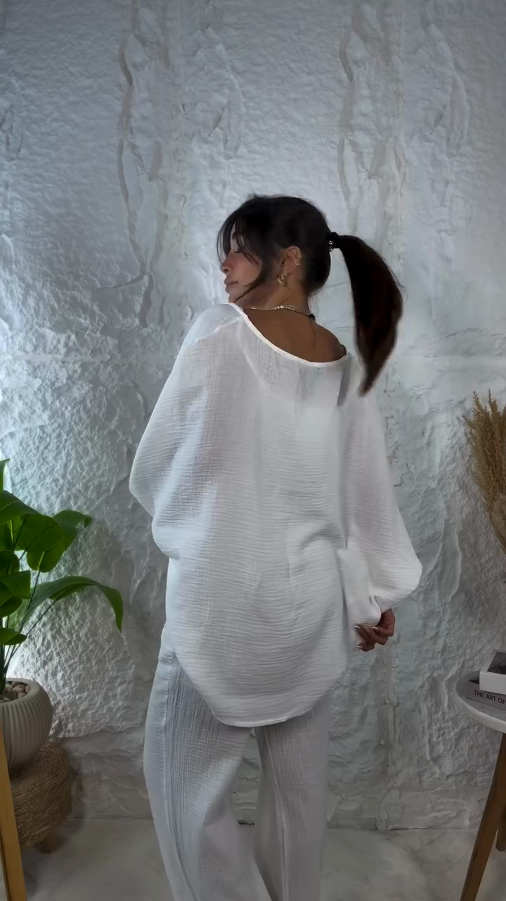 Linen Top and Pants Set