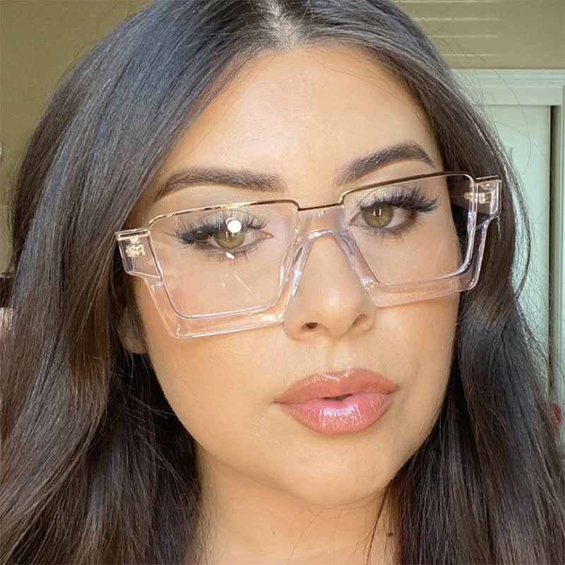 Spykay™ EG26785 Square Frame Trendy Semi-Rimless Anti-blue Light Glasses