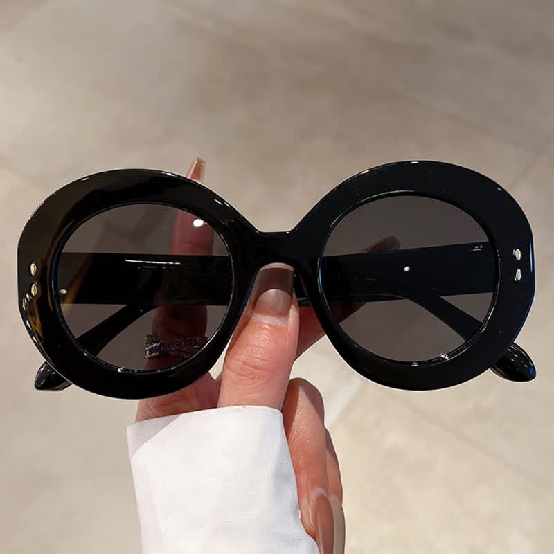 Spykay™ SG60923 Simple Oversized Round Frame Trendy Sunglasses