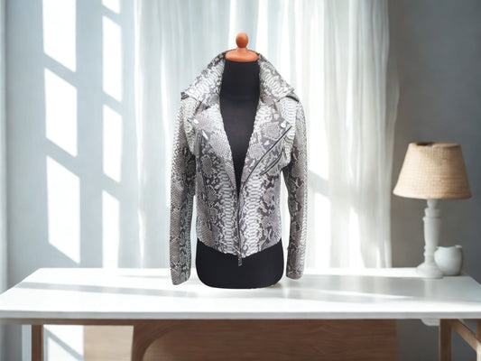Snakeskin Biker Jacket