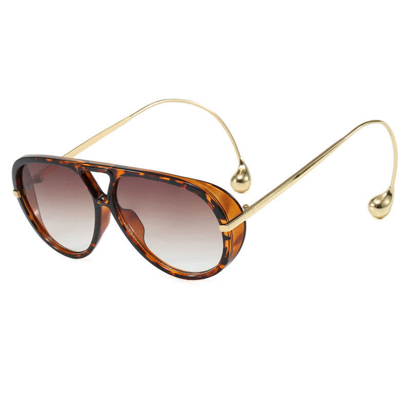 Spykay™ SG60673 Double Bridges Metal Temples Aviator Sunglasses