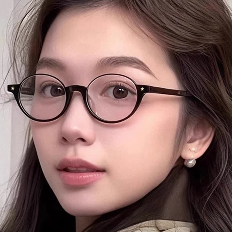 Spykay™ EG26712 Semi-Rimless Oval Star Pattern Frame Anti-blue Light Glasses