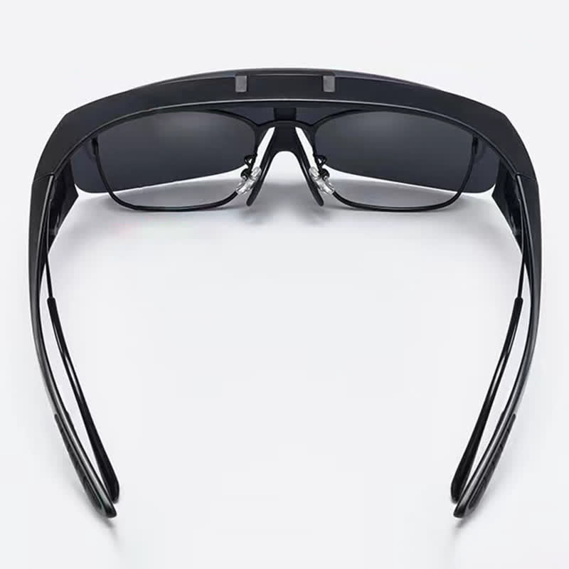 Spykay™ SG60962 Fit Over Glasses Clip-On Lenses Polarized Sunglasses for Driving&Cycling