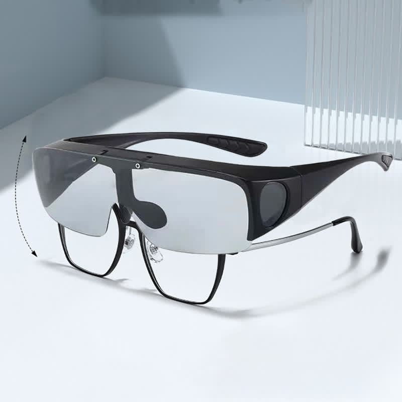 Spykay™ SG60962 Fit Over Glasses Clip-On Lenses Polarized Sunglasses for Driving&Cycling
