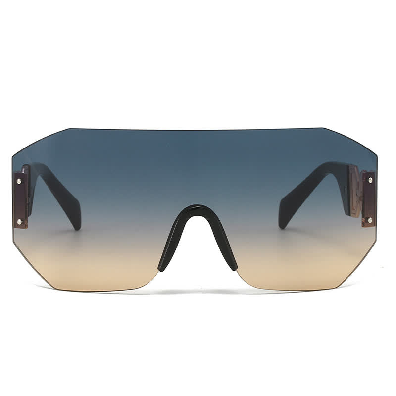 Spykay™ SG60863 One-piece Rimless Oversized Tined Sunglasses