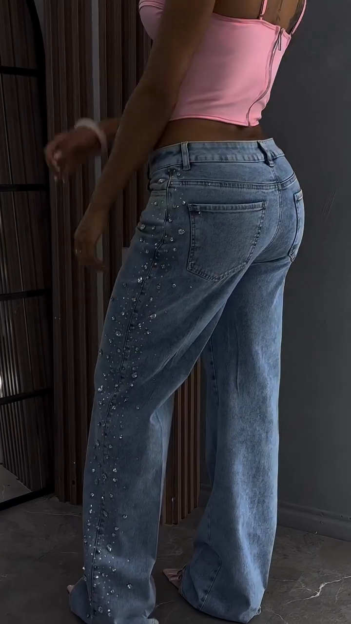 Embellished Flared Jeans