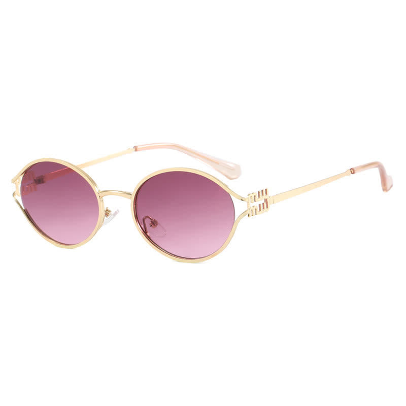 Spykay™ SG60678 Vintage Oval Frame Metal Sunglasses