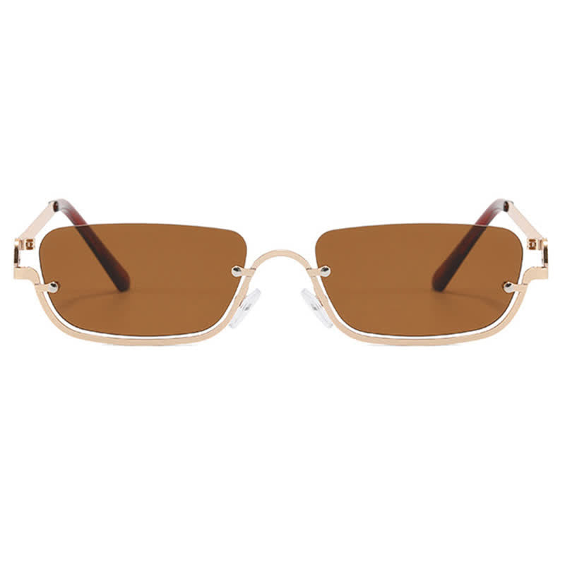 Spykay™ SG60874 Trendy Semi-Rimless Rectangle Frame Sunglasses