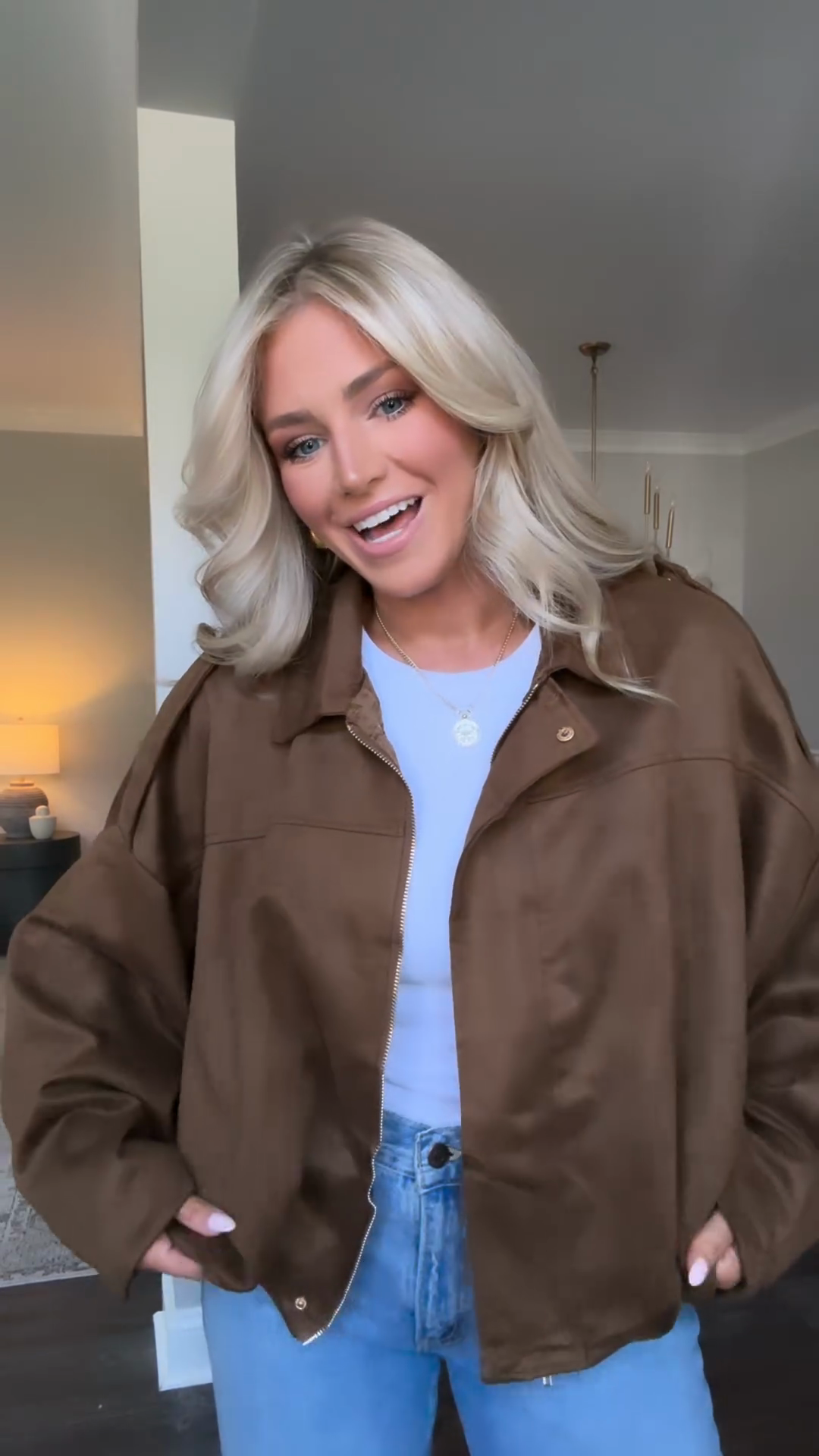 Oversized Brown Suede - Like Jacket