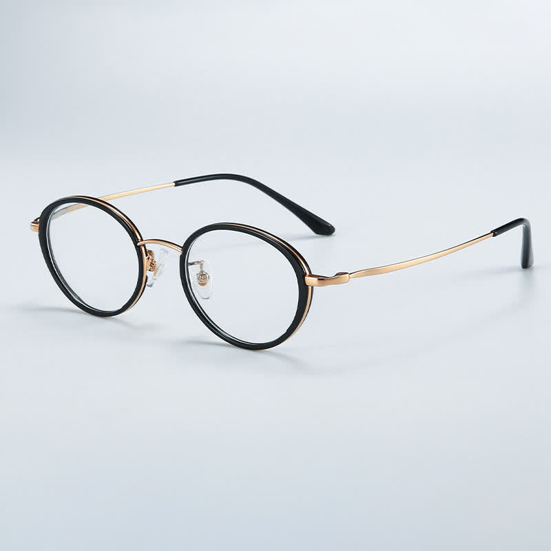 Spykay™ EG26720 Titanium Round Frame Anti-blue Light Hipster Glasses