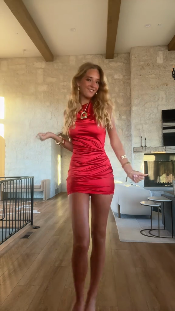 Red Satin Mini Dress
