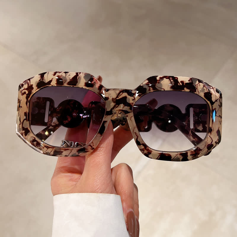 Spykay™ SG60947 Trendy Geometric Thick Frame Sunglasses
