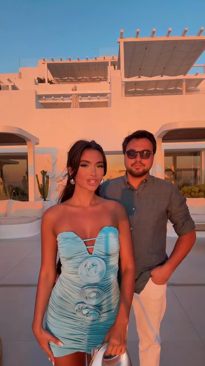 Light Blue Strapless Mini Dress