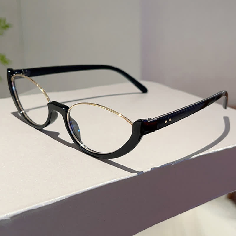 Spykay™ EG26680 Unisex Hipster Semi-Rimless Cat-Eye Eyeglasses