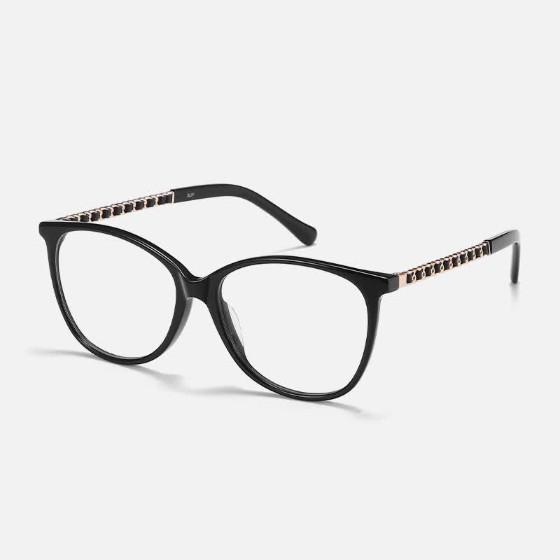 Spykay™ EG26697 Square Frame Chain Temples Anti-blue Light Lightweight Glasses